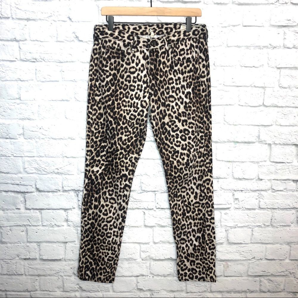 rag & bone Snow Leopard Boyfriend Jeans - Picture 2 of 7